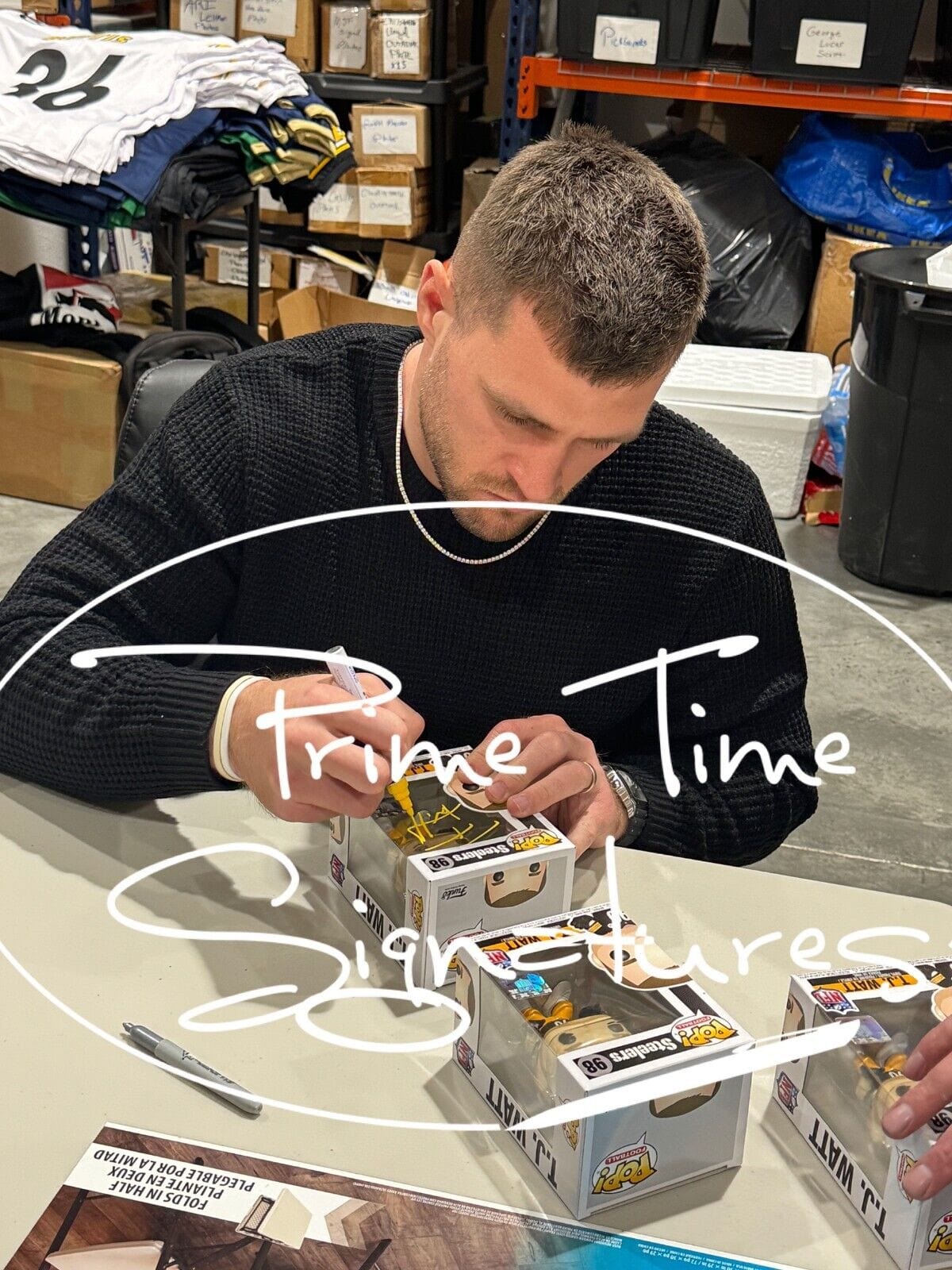 TJ Watt Signed NFL Funko Beckett COA - Alternate Angle