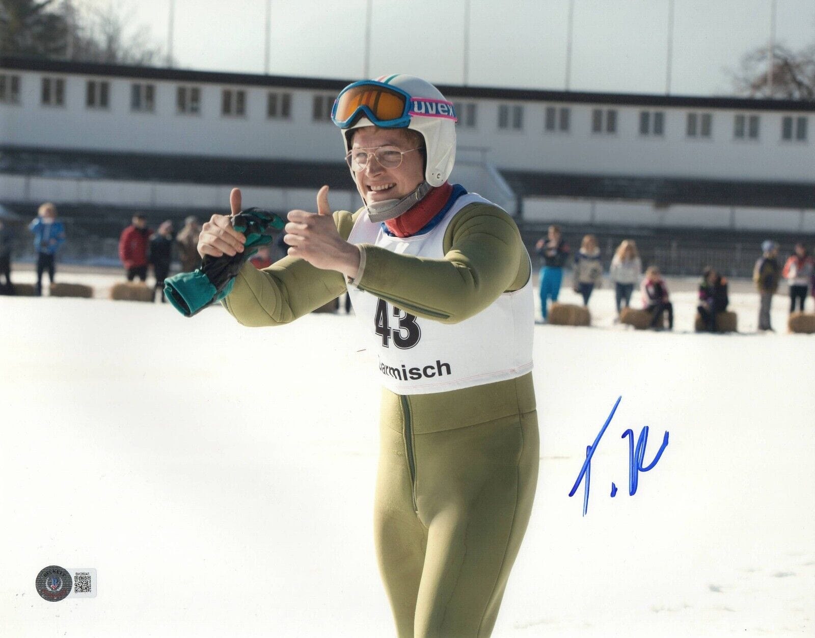Taron Egerton Signed 11x14 Photo from Eddie the Eagle Beckett COA