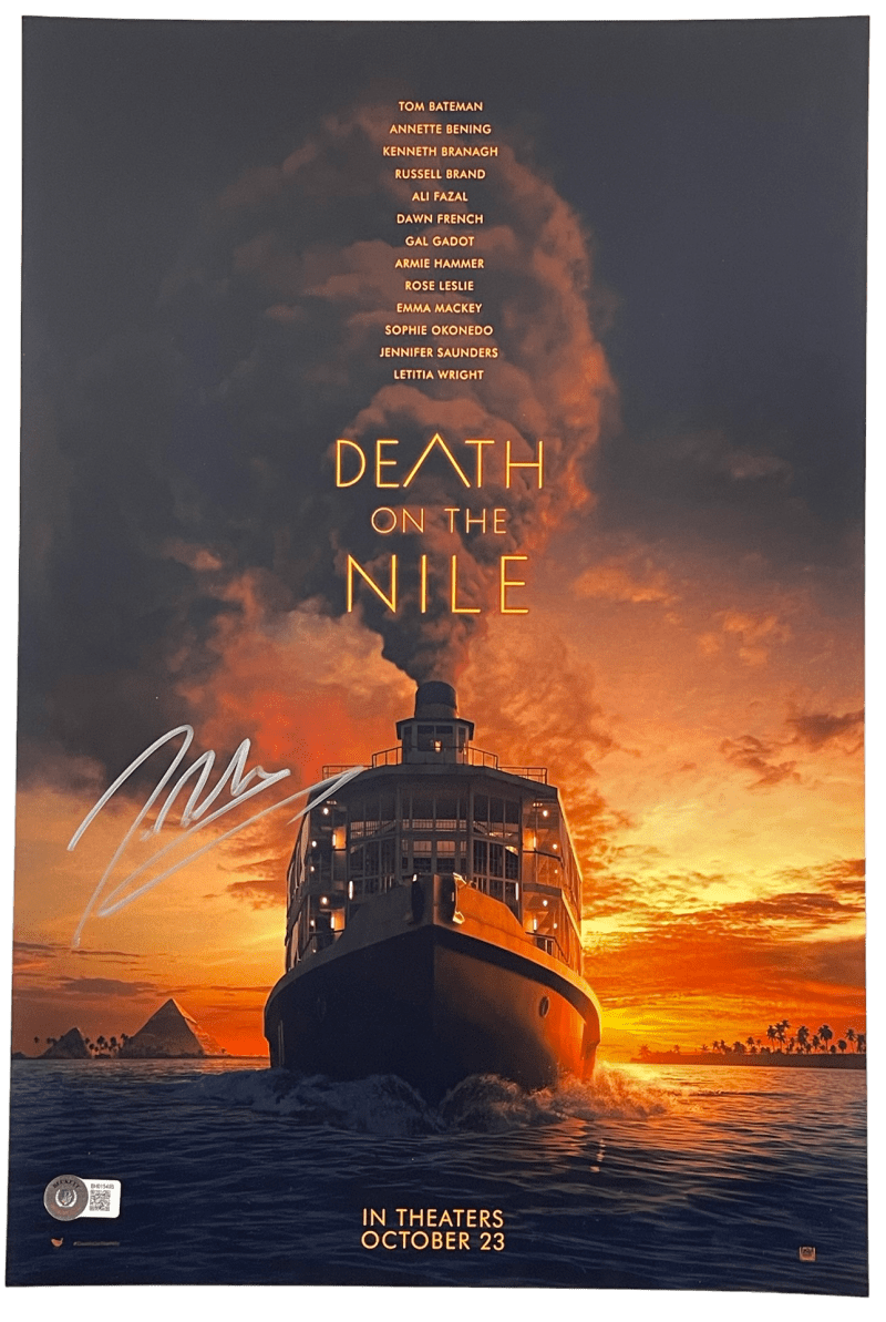 Tom Bateman Signed 12x18 Photo from Death on the Nile Beckett COA