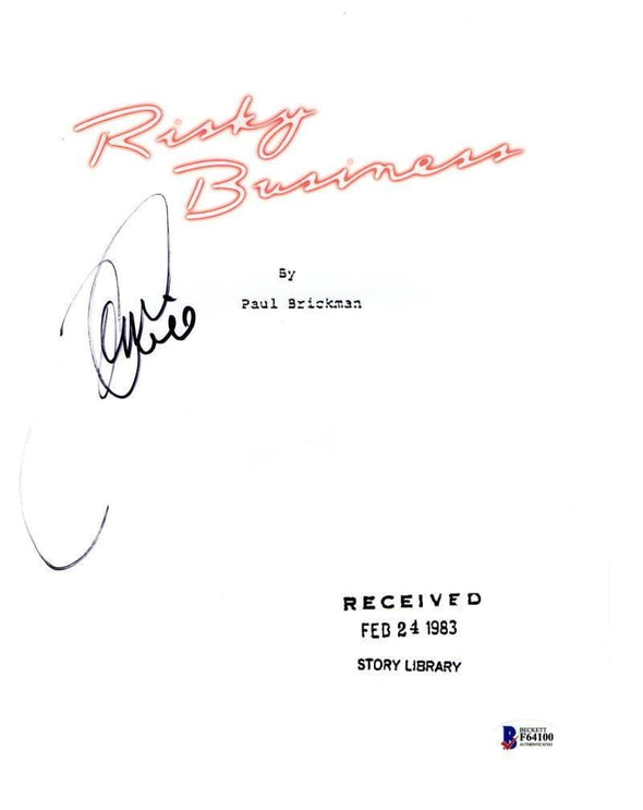 Tom Cruise Authentic Autographed 'Risky Business' Script - Prime Time Signatures - TV & Film