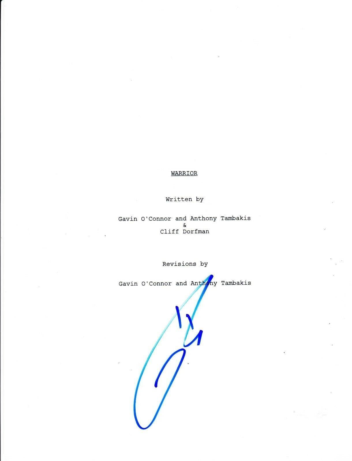 Tom Hardy Authentic Autographed 'Warrior' Script - Prime Time Signatures - TV & Film