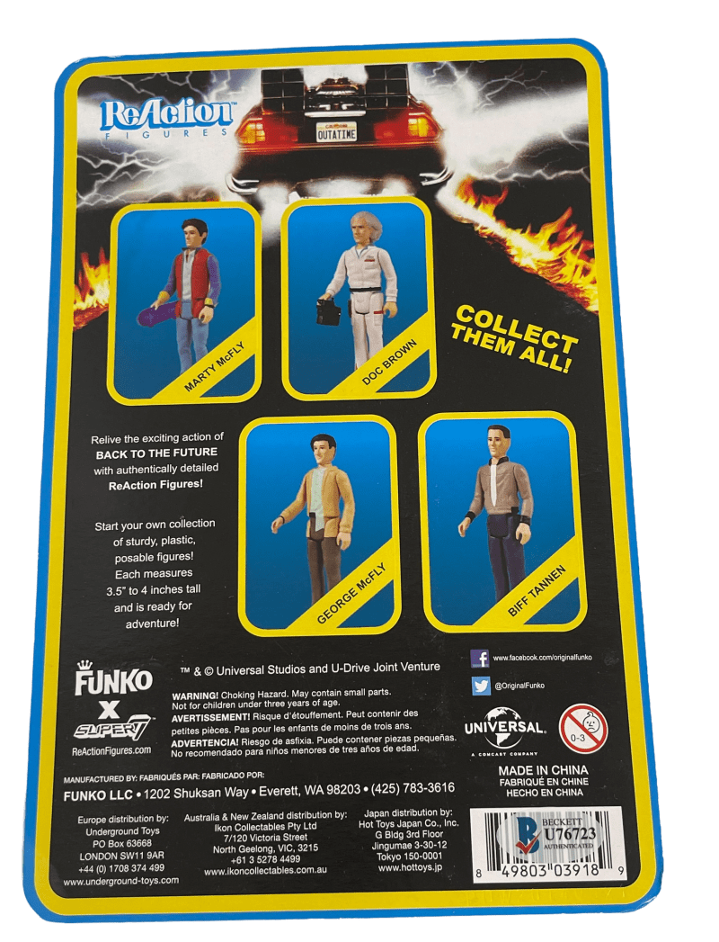 Tom Wilson Signed Action Figure from Back to the Future Beckett COA - Detail View