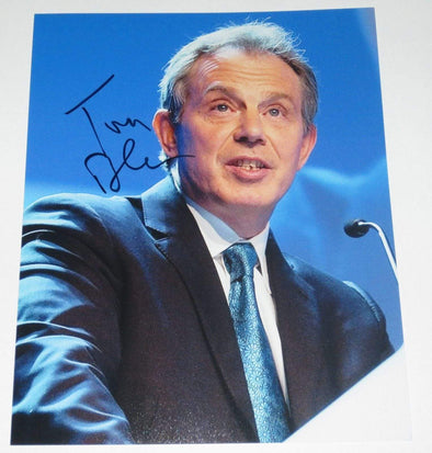 Tony Blair Authentic Autographed 8x10 Photo - Prime Time Signatures - Politics
