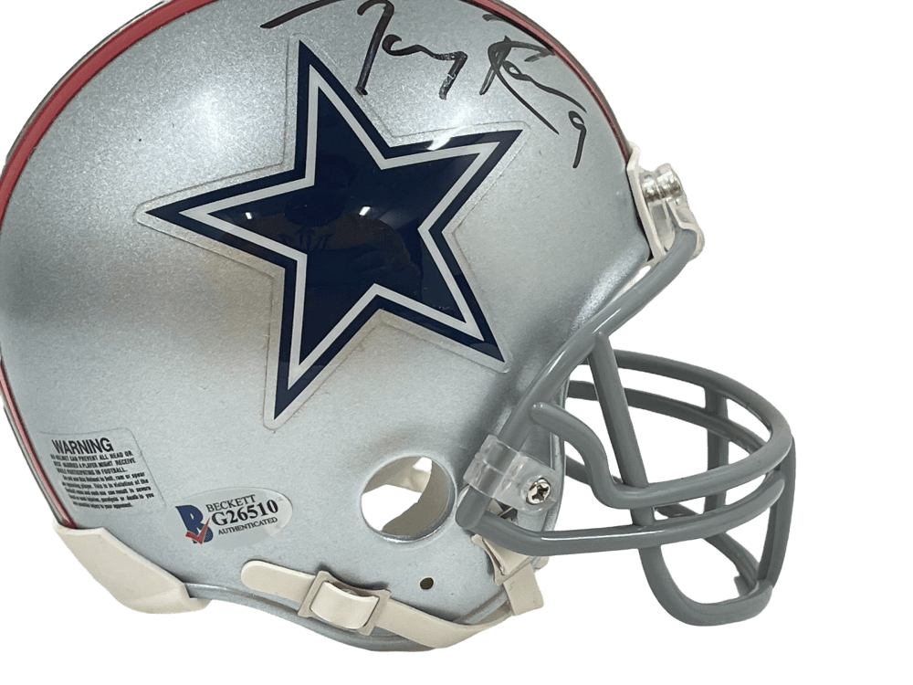 Tony Romo Signed NFL Helmet Beckett COA - Detail View