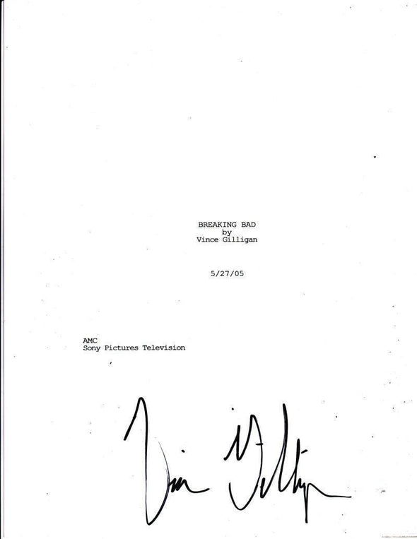 Vince Gilligan Authentic Autographed 'Breaking Bad' Script - Prime Time Signatures - TV & Film