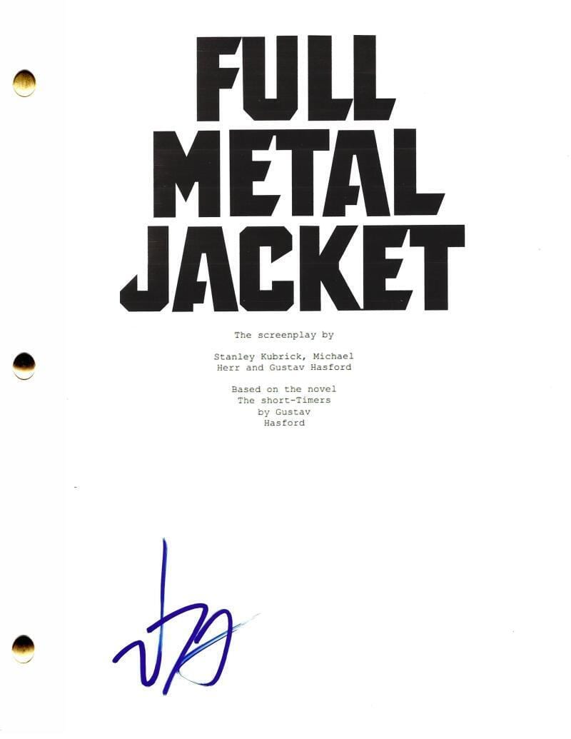 Vincent D'Onofrio Signed Script from Full Metal Jacket Certified Authentic