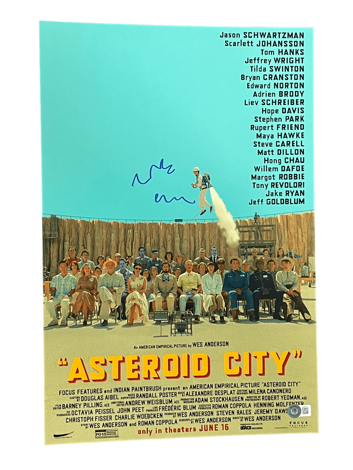 Wes Anderson Signed 12x18 Photo from Asteroid City Beckett COA