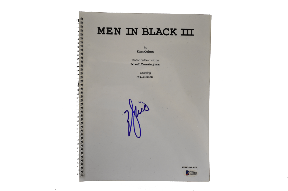 Will Smith Authentic Autographed Men in Black 3 Script - Prime Time Signatures - TV & Film