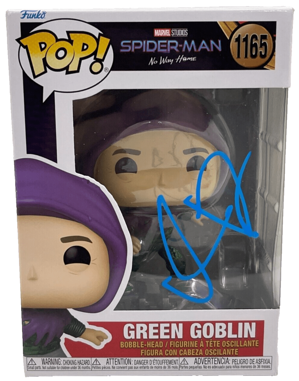 Willem Dafoe Authentic Autographed Green Goblin Spider-Man No Way Home 1165 Funko Pop Figure
