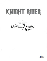 William Daniels Signed Script from Knight Rider Beckett COA