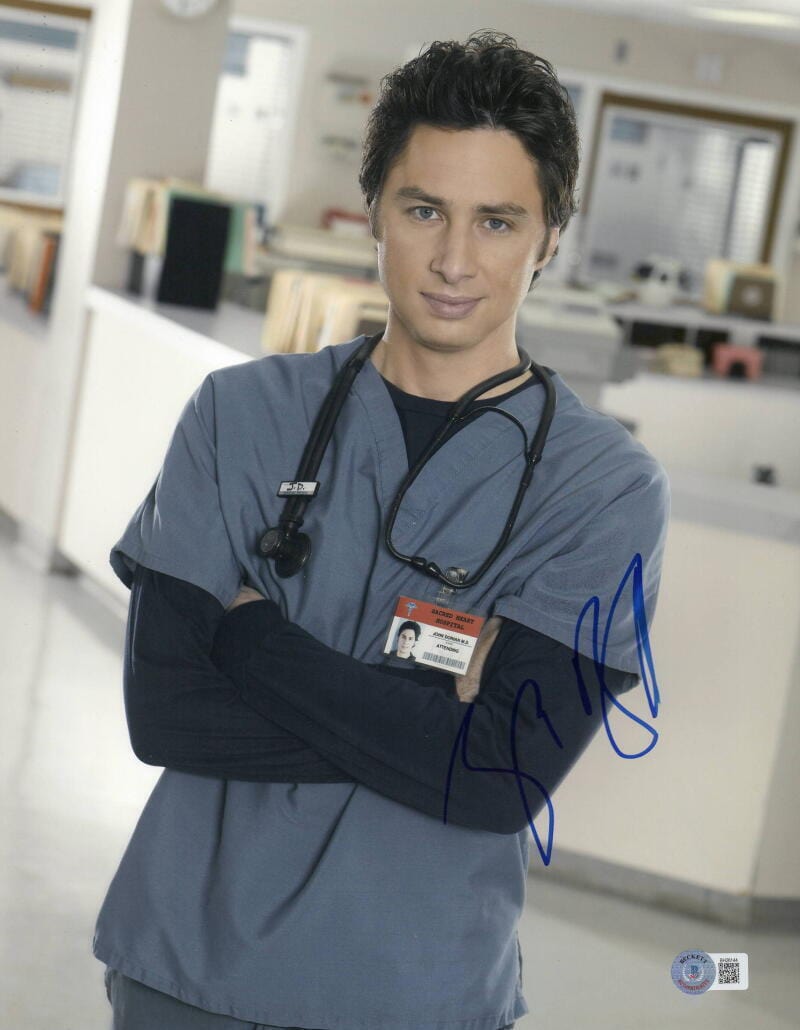 Zach Braff Signed 11x14 Photo from Scrubs Beckett COA - Item #3