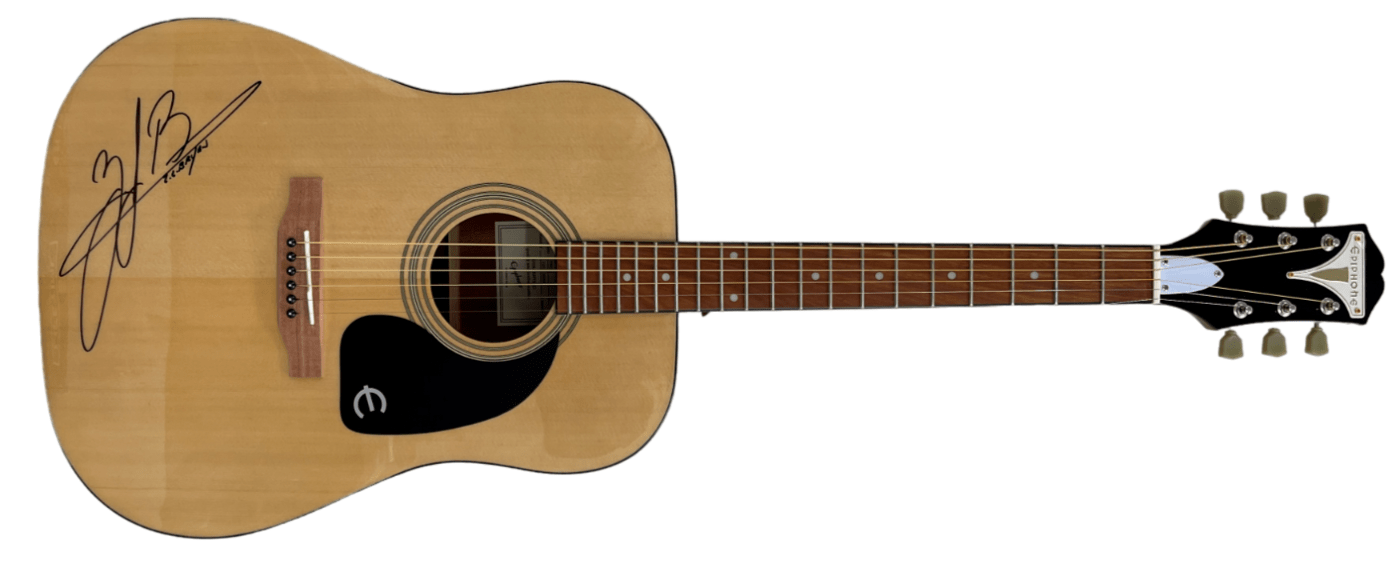 Zach Bryan Autographed Full Size Acoustic Guitar