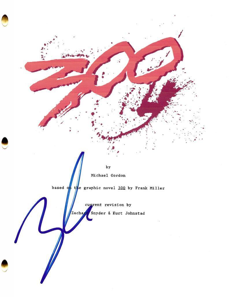 Zack Snyder Signed Script from 300 Beckett COA