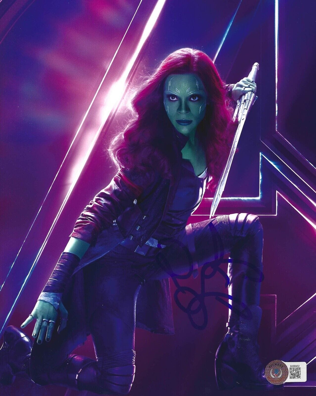 Zoe Saldana Signed 8x10 Photo from Guardians of the Galaxy Beckett COA - Item #4