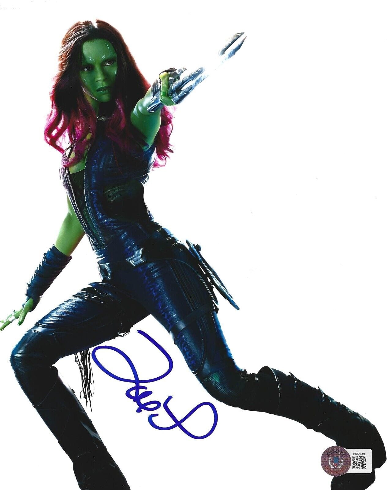 Zoe Saldana Signed 8x10 Photo from Guardians of the Galaxy Beckett COA - Item #3
